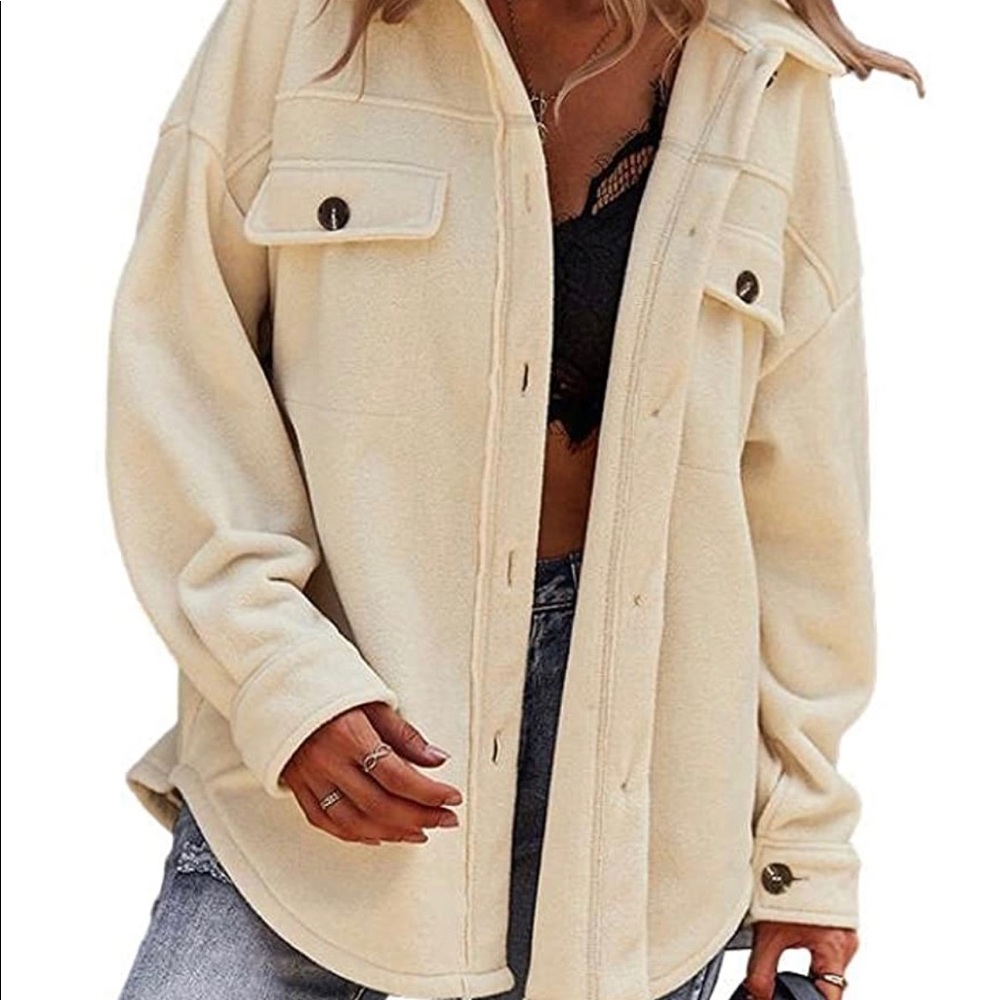Long Sleeve Fleece Button Up